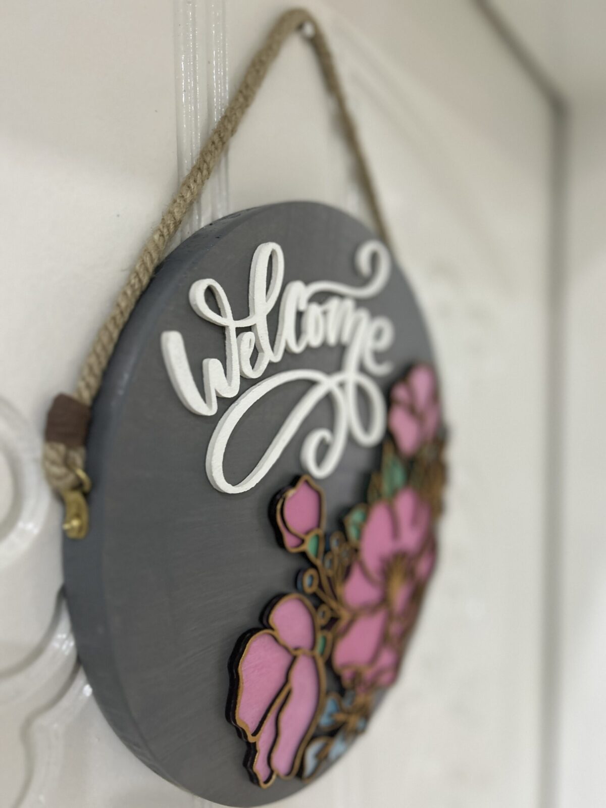 Wooden Door Hanger | Custom Front Door Decor | Front Door Sign | Newlyweds | Engagement gift - Image 4
