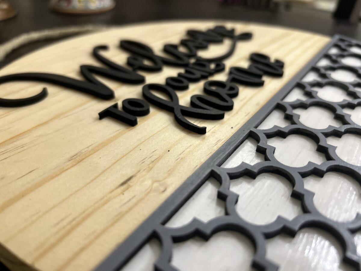 Welcome to Our Home - Wooden Door Hanger | Custom Front Door Decor | Front Door Sign | Newlyweds | Engagement gift - Image 4