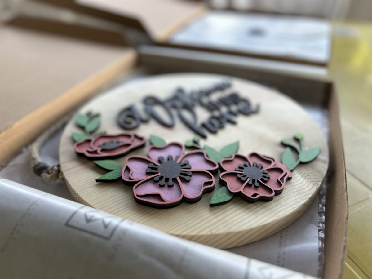 Welcome to Our Home - Wooden Door Hanger | Custom Front Door Decor | Front Door Sign | Newlyweds | Engagement gift - Image 7