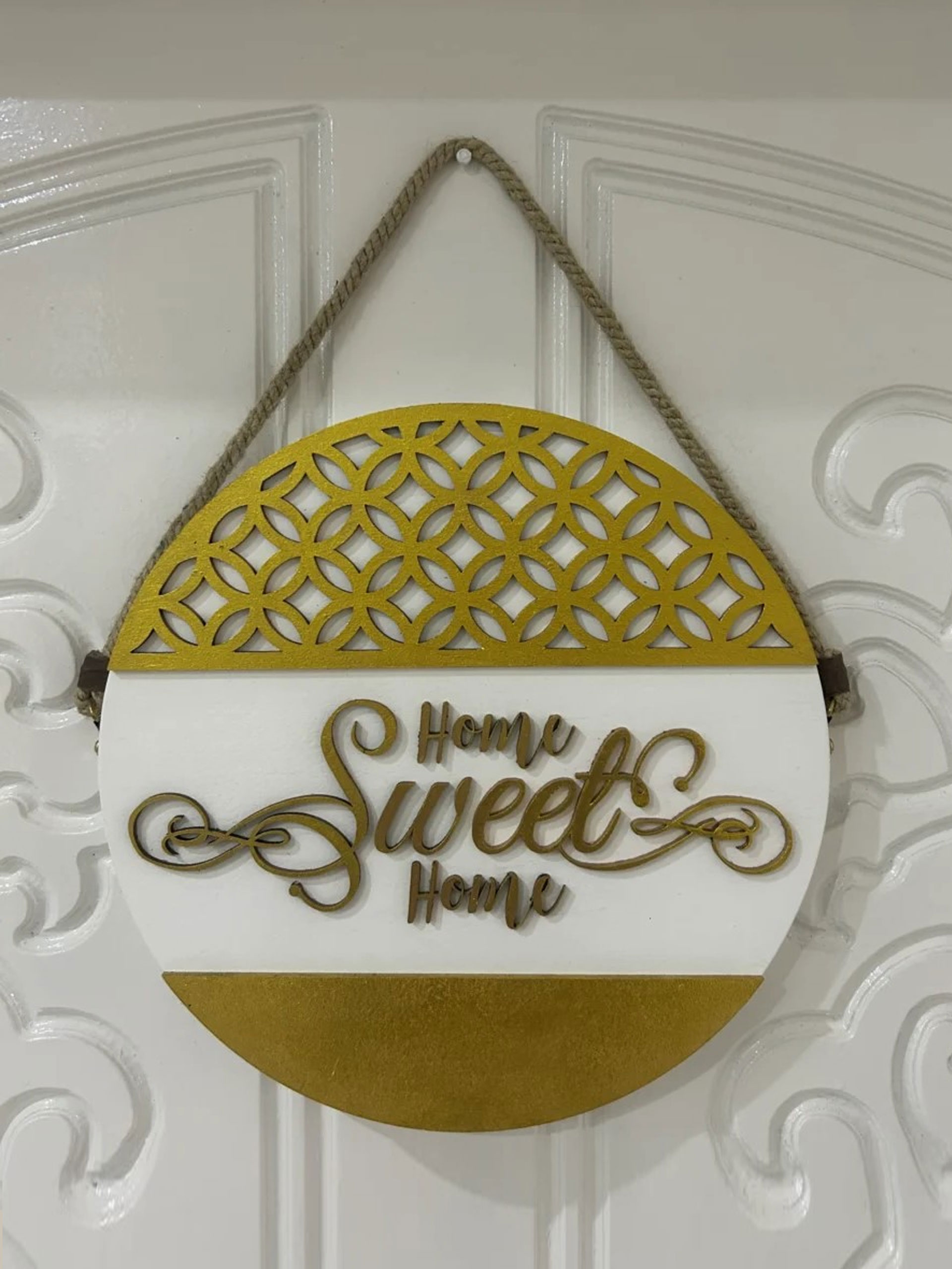 Home Sweet Home - Wooden Door Hanger | Custom Front Door Decor | Front Door Sign | Newlyweds | Engagement gift